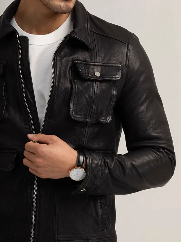 Jaqueta Masculina com Bolsos Múltiplos Slim ( PROMOÇÃO DE INVERNO )