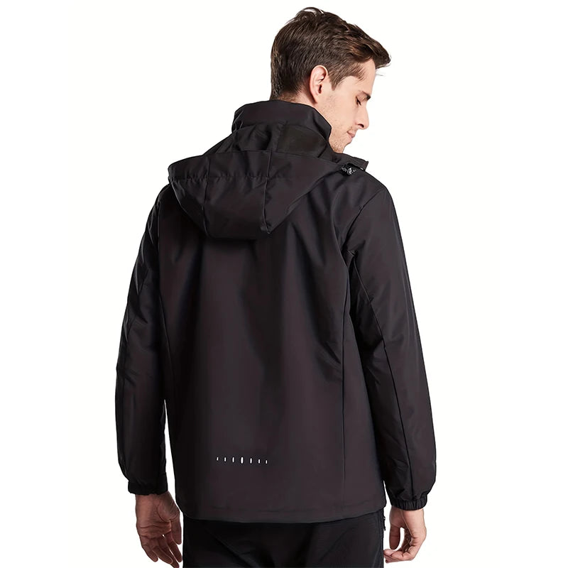 Jaqueta Masculina Tática Impermeável Corta-Vento com Capuz Removível – (Promoção de Inverno 2025)