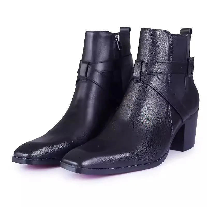Bota Masculina Chelsea com Zíper e Salto Alto - (Promoção de Inverno 2025)
