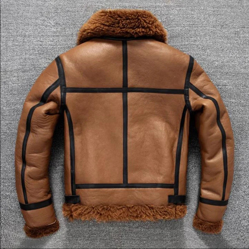Casaco Masculino Vintage Longo com Forro Peluciado e Acabamento Premium – (Promoção de Inverno 2025)