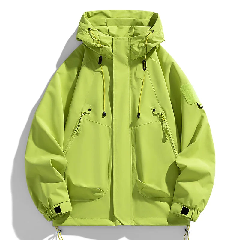 Jaqueta Masculina Corta-Vento com Capuz Impermeável - (Promoção de Inverno 2025)