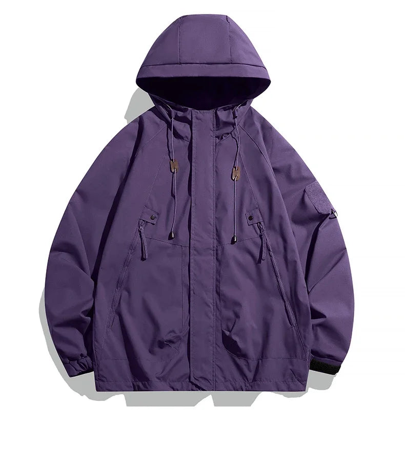 Jaqueta Masculina Corta-Vento com Capuz Impermeável - (Promoção de Inverno 2025)