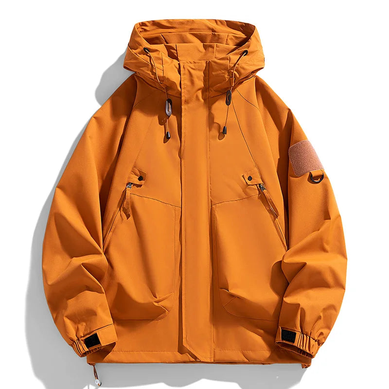 Jaqueta Masculina Corta-Vento com Capuz Impermeável - (Promoção de Inverno 2025)