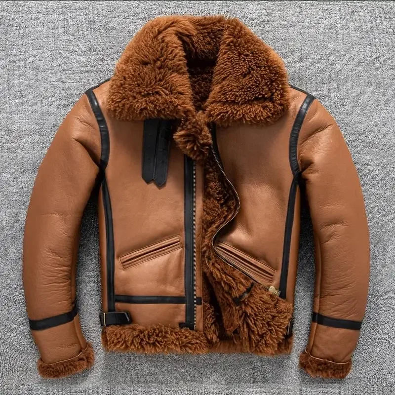 Casaco Masculino Vintage Longo com Forro Peluciado e Acabamento Premium – (Promoção de Inverno 2025)