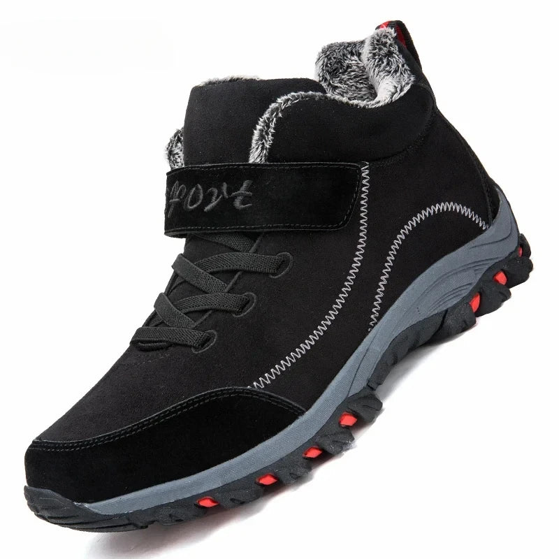 Bota Masculina Impermeável com Interior Quente e Solado Antiderrapante de Cano Alto – (Promoção de Inverno 2025)