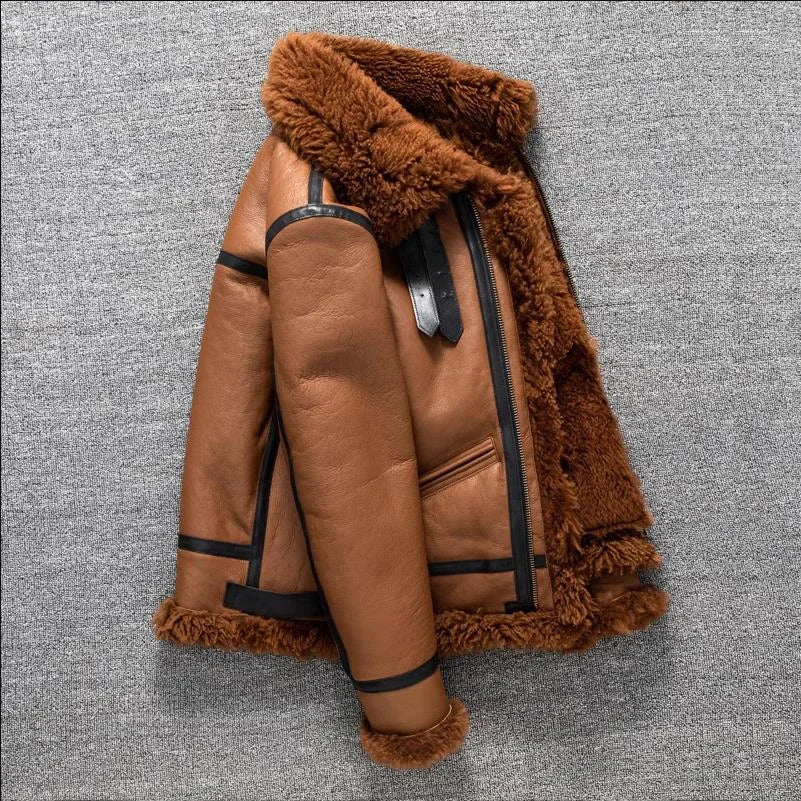 Casaco Masculino Vintage Longo com Forro Peluciado e Acabamento Premium – (Promoção de Inverno 2025)