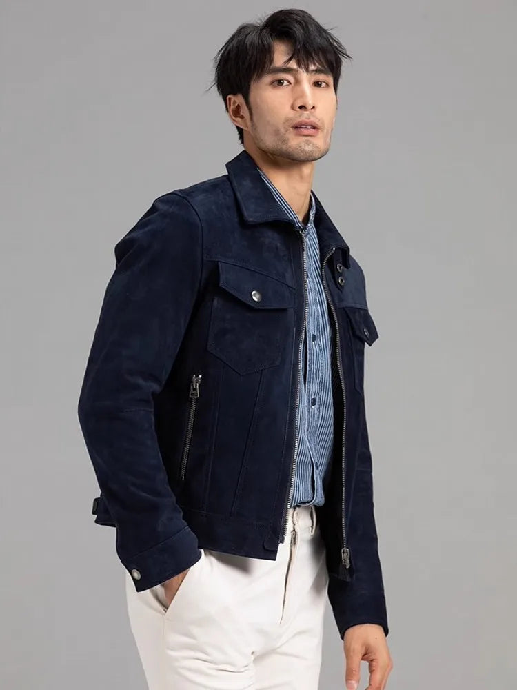 Jaqueta Masculina Slim com Zíper Acabamento Sofisticado ( PROMOÇÃO DE INVERNO )