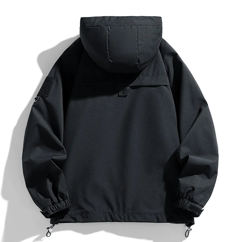 Jaqueta Masculina Corta-Vento com Capuz Impermeável - (Promoção de Inverno 2025)