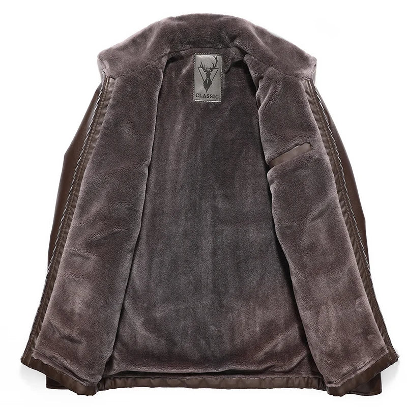 Jaqueta Masculina com Forro e Gola Alta Design Moderno e Confortável – (Promoção de Inverno 2025)