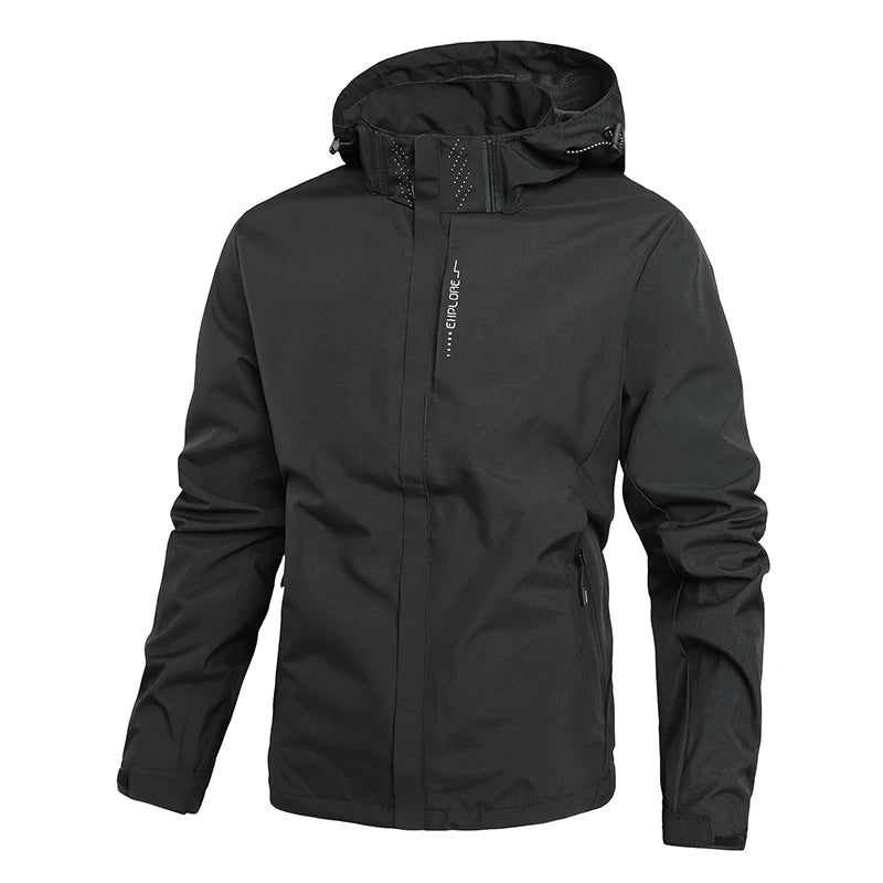 Jaqueta Masculina Tática Impermeável Corta-Vento com Capuz Removível – (Promoção de Inverno 2025)