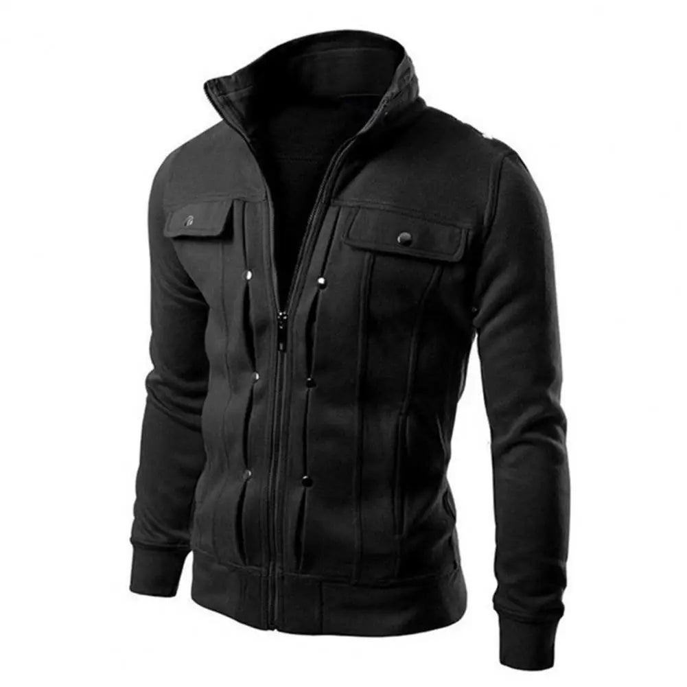 Jaqueta Masculina Bicolor com Colarinho Elegante - (Promoção de Inverno 2025)