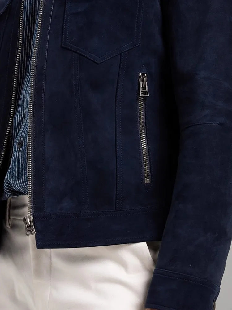 Jaqueta Masculina Slim com Zíper Acabamento Sofisticado ( PROMOÇÃO DE INVERNO )