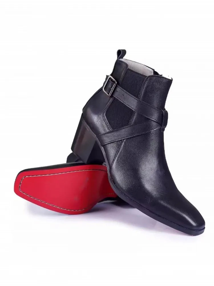 Bota Masculina Chelsea com Zíper e Salto Alto - (Promoção de Inverno 2025)
