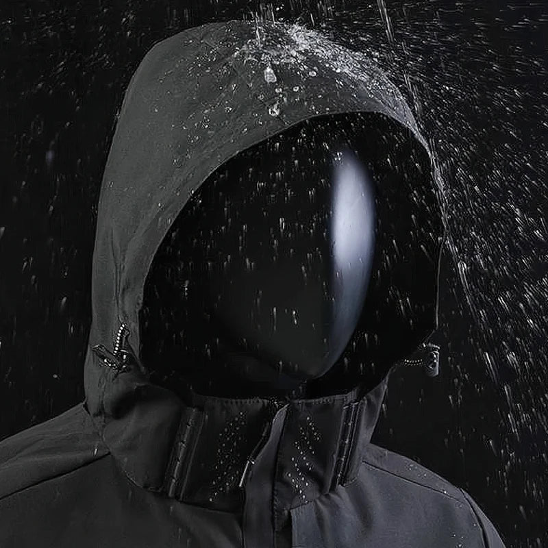 Jaqueta Masculina Tática Impermeável Corta-Vento com Capuz Removível – (Promoção de Inverno 2025)