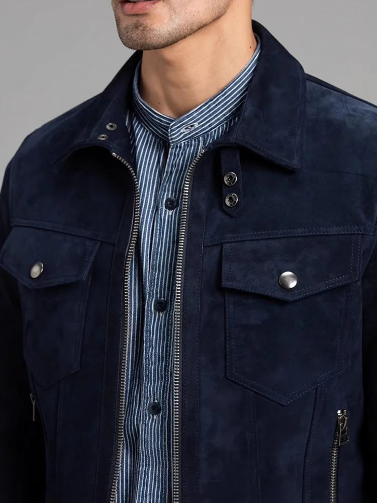 Jaqueta Masculina Slim com Zíper Acabamento Sofisticado ( PROMOÇÃO DE INVERNO )
