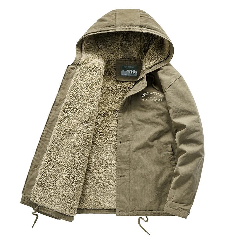 Jaqueta Feminina com Capuz Forro Fleece Acolchoada – (Promoção de Inverno 2025)