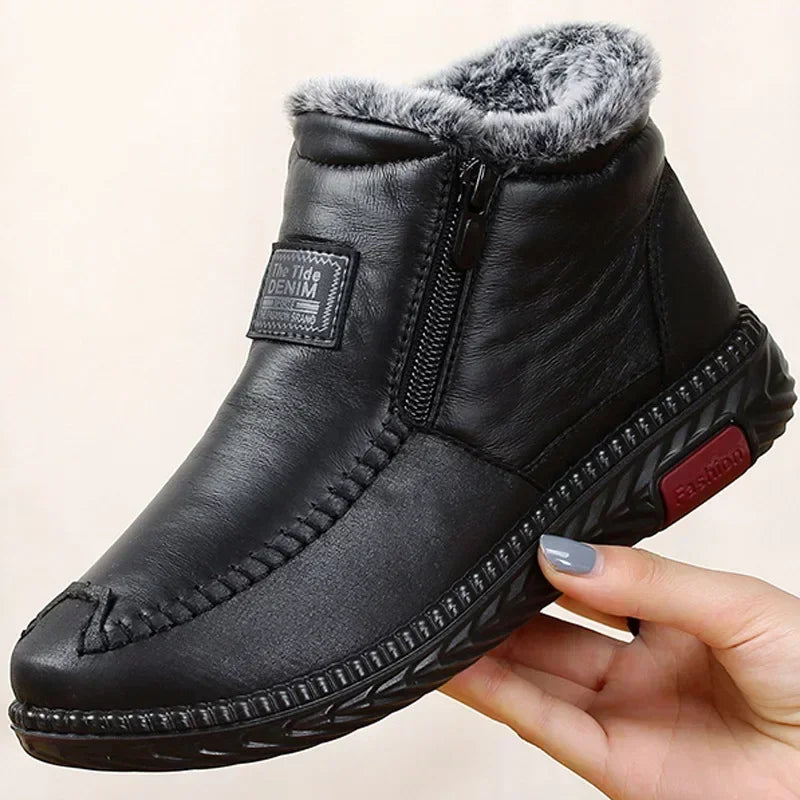 Bota Feminina Forrada Antiderrapante com Cano Baixo e Acabamento Casual – (Promoção de Inverno 2025)