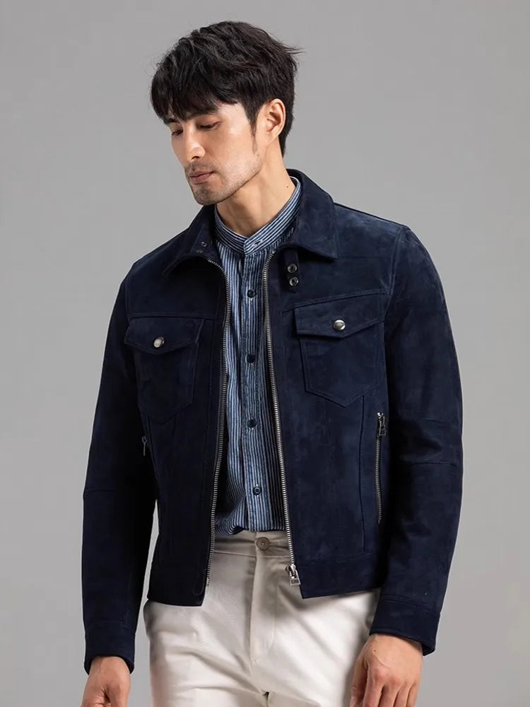 Jaqueta Masculina Slim com Zíper Acabamento Sofisticado ( PROMOÇÃO DE INVERNO )