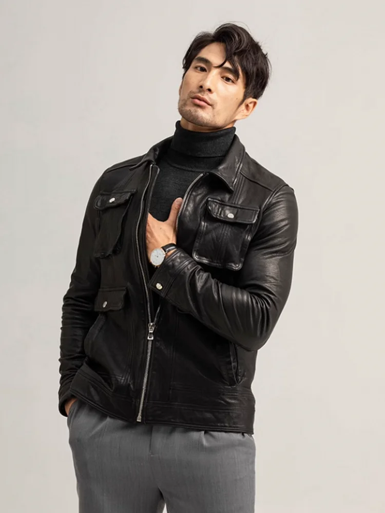 Jaqueta Masculina com Bolsos Múltiplos Slim ( PROMOÇÃO DE INVERNO )