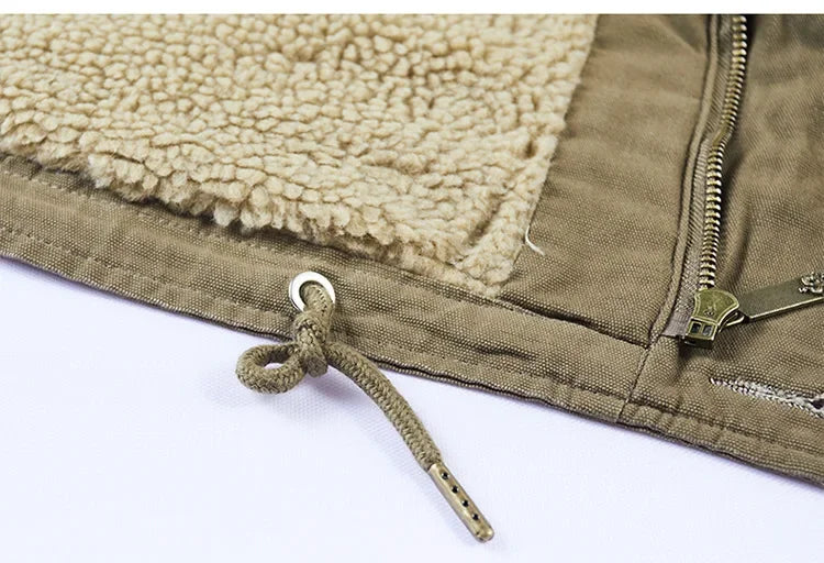 Jaqueta Parka Masculina com Capuz Forro de Lã Revestimento Acolchoado – (Promoção de Inverno 2025)