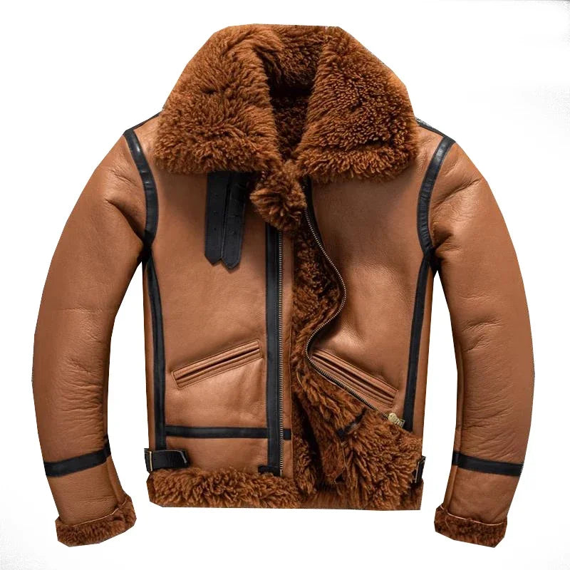 Casaco Masculino Vintage Longo com Forro Peluciado e Acabamento Premium – (Promoção de Inverno 2025)