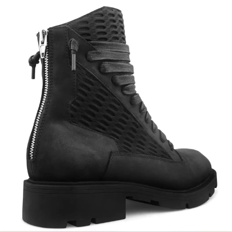 Bota Masculina Cadarço Impermeável Cano Curto Estilo Motociclista – (Promoção de Inverno 2025)