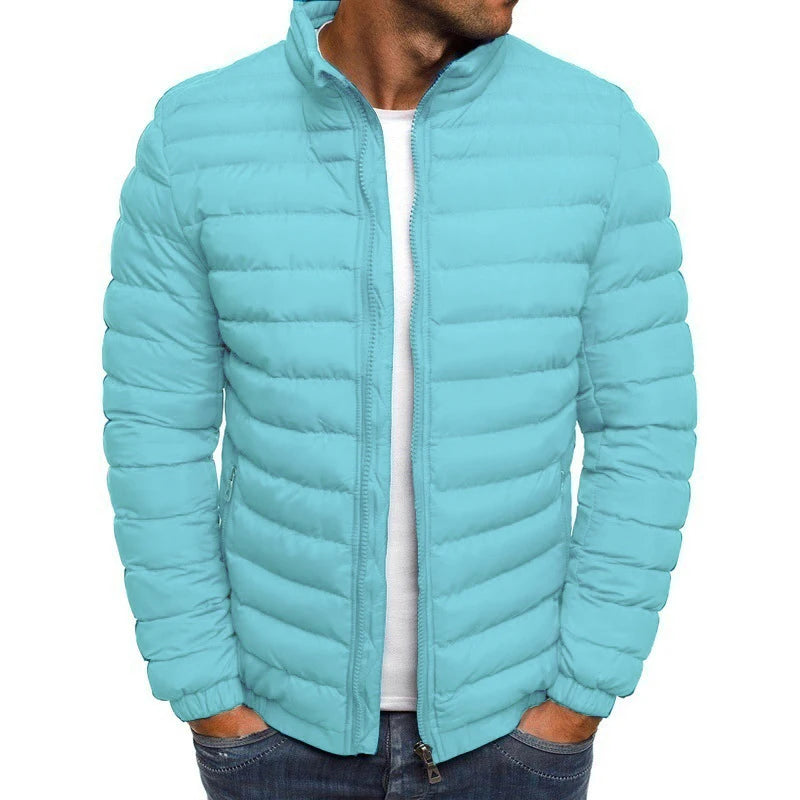 Jaqueta Parka Masculina Leve com Gola Alta Estilo Slim Forro Quente – (Promoção de Inverno 2025)