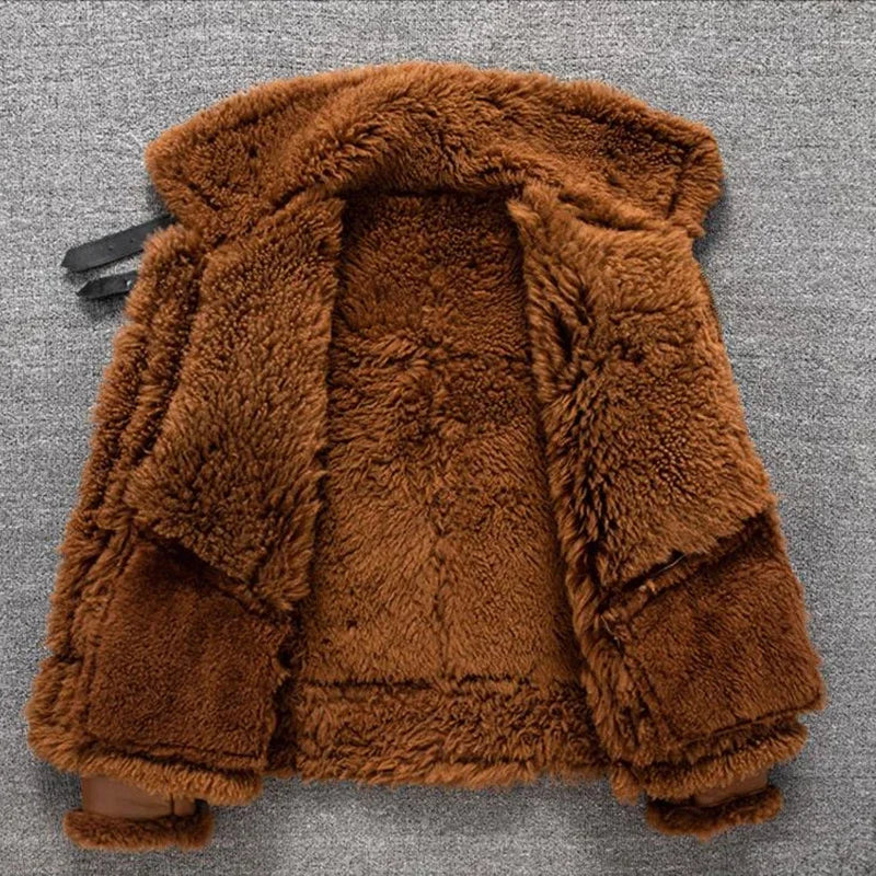 Casaco Masculino Vintage Longo com Forro Peluciado e Acabamento Premium – (Promoção de Inverno 2025)