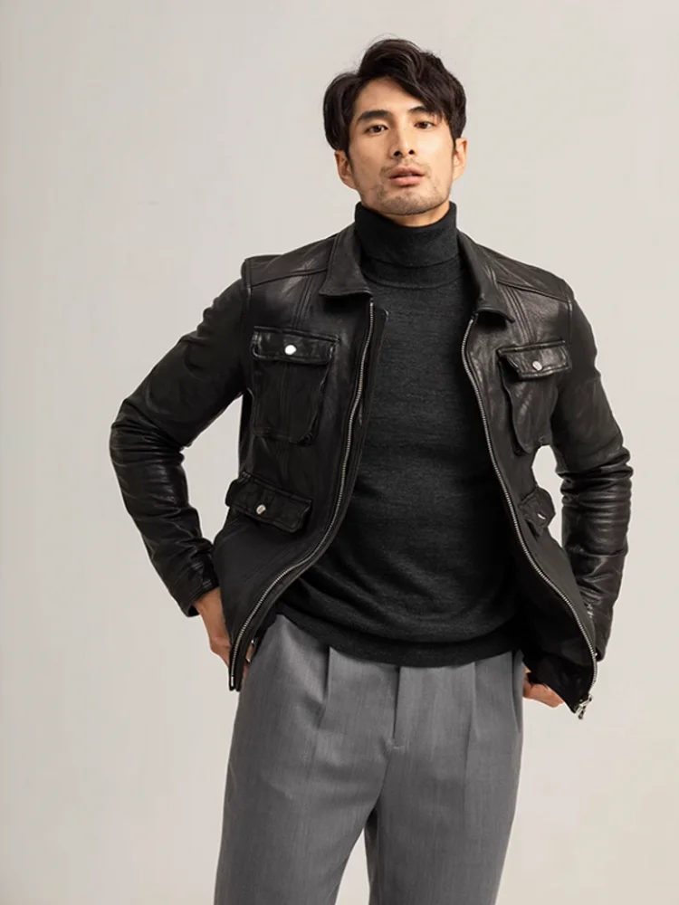 Jaqueta Masculina com Bolsos Múltiplos Slim ( PROMOÇÃO DE INVERNO )