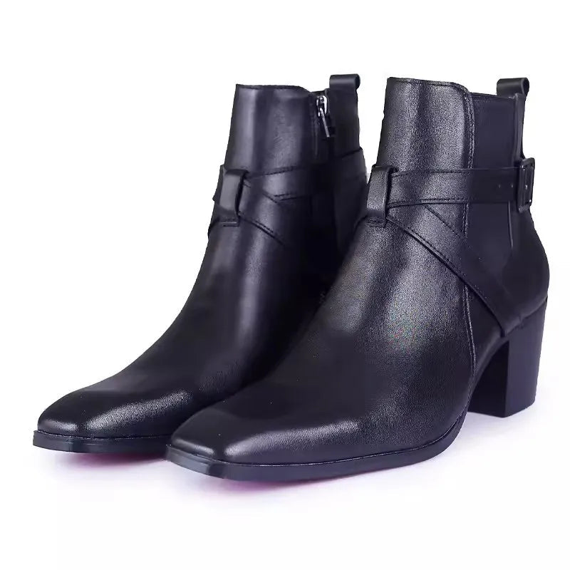Bota Masculina Chelsea com Zíper e Salto Alto - (Promoção de Inverno 2025)