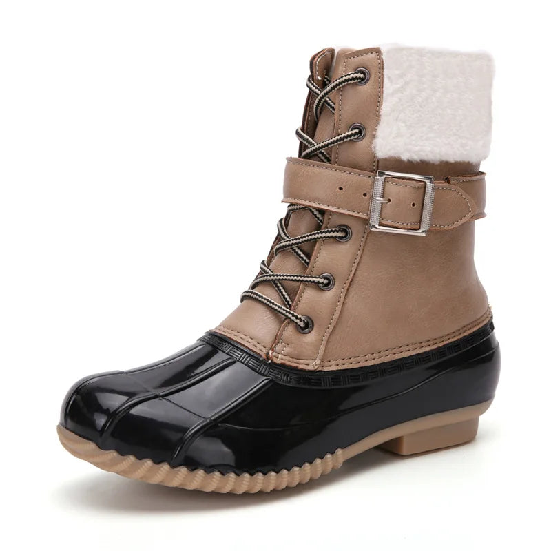 Bota Feminina com Forro Peluciado Solado de Borracha Impermeável – (Promoção de Inverno 2025)