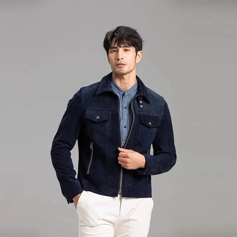Jaqueta Masculina Slim com Zíper Acabamento Sofisticado ( PROMOÇÃO DE INVERNO )