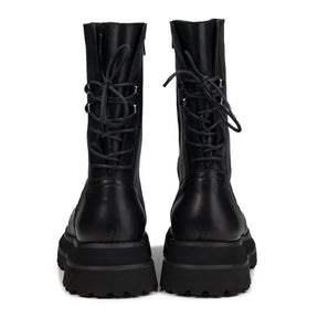 Bota Masculina Plataforma Grossa Cano Médio Estilo Gótico com Zíper Lateral – (Promoção de Inverno 2025)