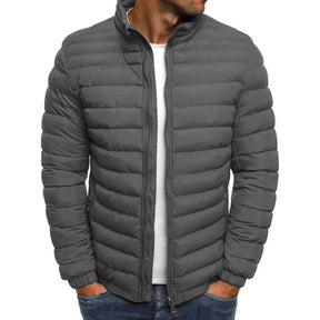Jaqueta Parka Masculina Leve com Gola Alta Estilo Slim Forro Quente – (Promoção de Inverno 2025)