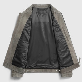 Jaqueta Masculina de Camurça Luxuosa com Lapela Slim ( PROMOÇÃO DE INVERNO )
