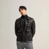 Jaqueta Masculina com Bolsos Múltiplos Slim ( PROMOÇÃO DE INVERNO )