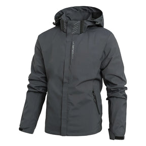 Jaqueta Masculina Tática Impermeável Corta-Vento com Capuz Removível – (Promoção de Inverno 2025)
