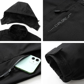 Jaqueta Masculina Tática Impermeável Corta-Vento com Capuz Removível – (Promoção de Inverno 2025)
