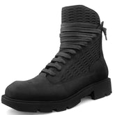 Bota Masculina Cadarço Impermeável Cano Curto Estilo Motociclista – (Promoção de Inverno 2025)