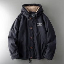 Jaqueta Parka Masculina com Capuz Forro de Lã Revestimento Acolchoado – (Promoção de Inverno 2025)