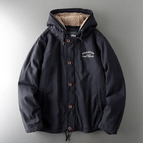 Jaqueta Parka Masculina com Capuz Forro de Lã Revestimento Acolchoado – (Promoção de Inverno 2025)