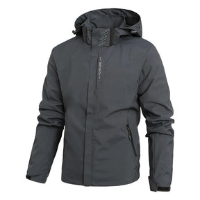 Jaqueta Masculina Tática Impermeável Corta-Vento com Capuz Removível – (Promoção de Inverno 2025)