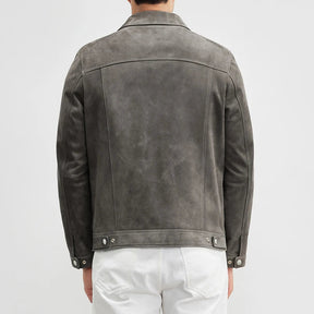 Jaqueta Masculina de Camurça Luxuosa com Lapela Slim ( PROMOÇÃO DE INVERNO )