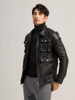 Jaqueta Masculina com Bolsos Múltiplos Slim ( PROMOÇÃO DE INVERNO )