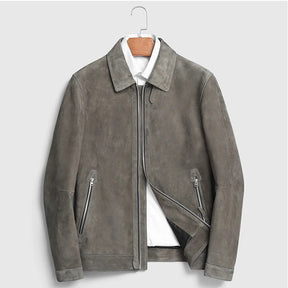 Jaqueta Masculina de Camurça Luxuosa com Lapela Slim ( PROMOÇÃO DE INVERNO )