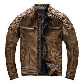 Jaqueta Masculina Biker Retrô Slim Fit - (Promoção de Inverno 2025)