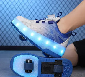 Tênis Infantil Pumello com Rodinhas e Luzes LED