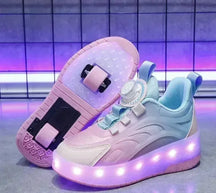 Tênis Infantil Pumello com Rodinhas e Luzes LED