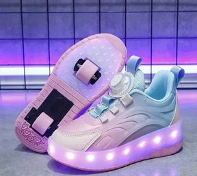 Tênis Infantil Pumello com Rodinhas e Luzes LED